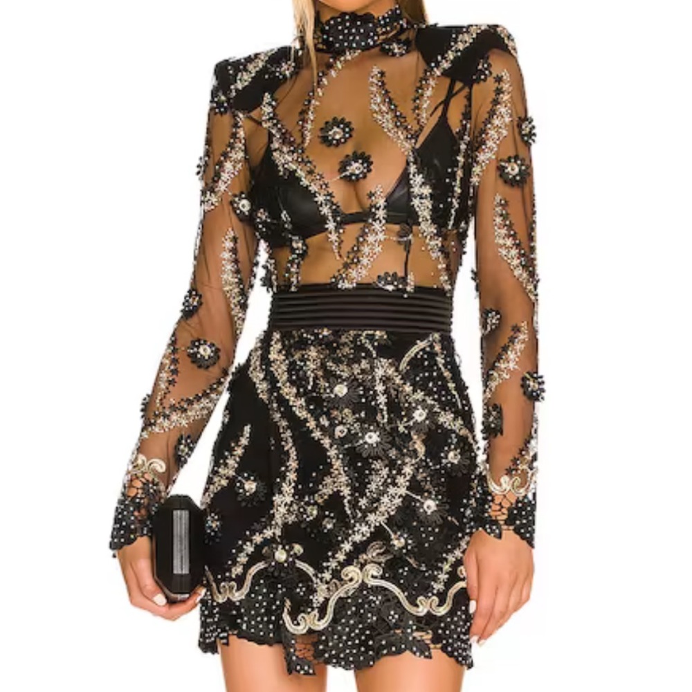 Raise your hand mini dress black zhivago